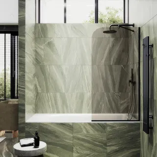 Шторка на ванну MaybahGlass MGV-139-6у 54см чёрный